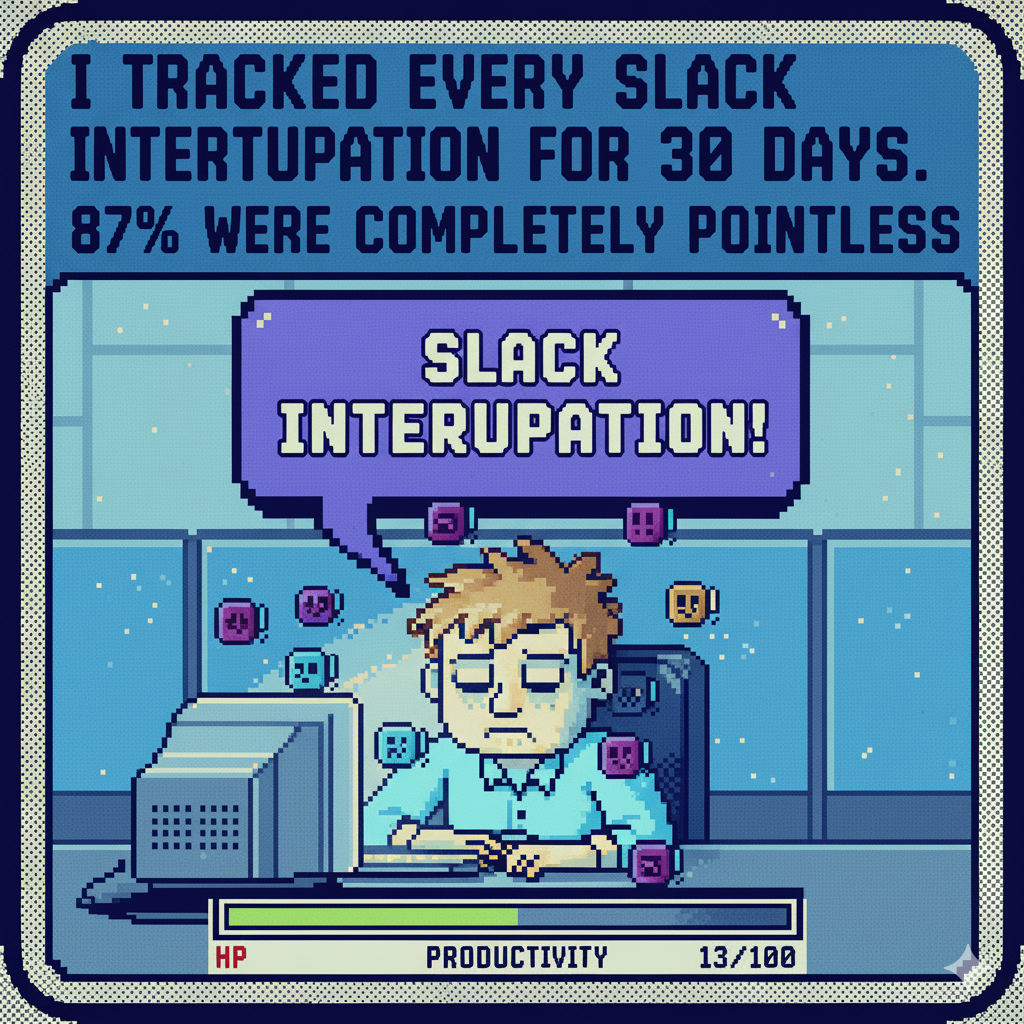 I Tracked Every Slack Interruption For 30 Days. 87% Were Completely Pointless