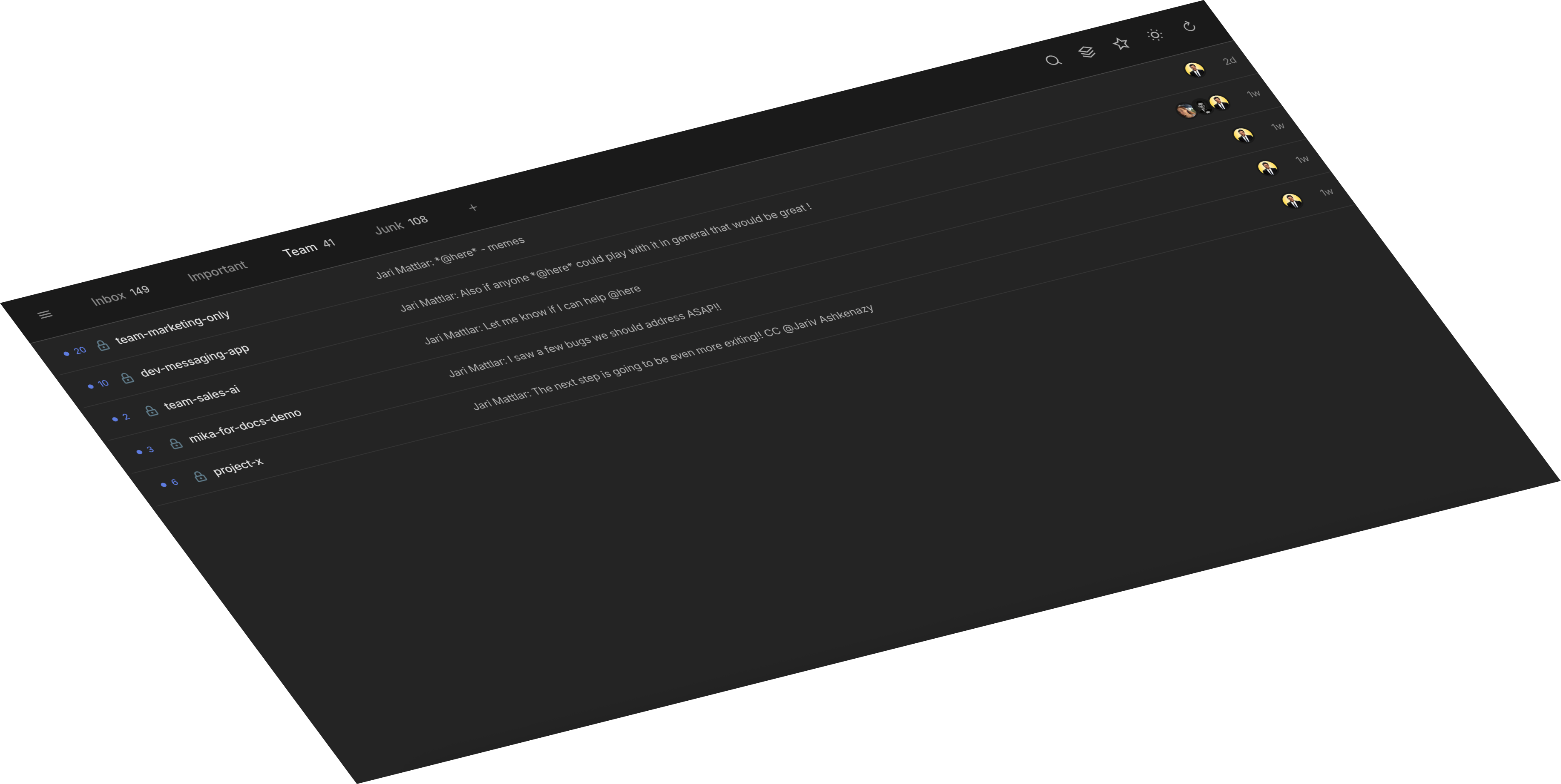 Float AI Inbox Interface